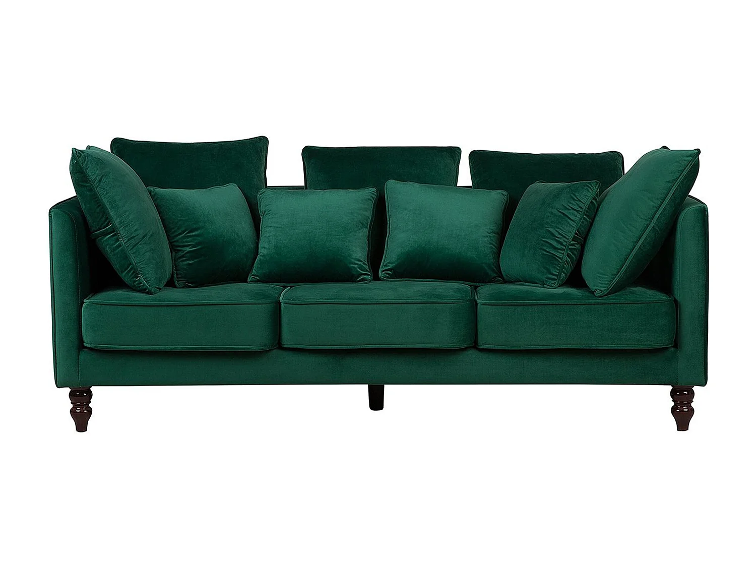 Canapé FENSTAD Velours Vert émeraude 3 places