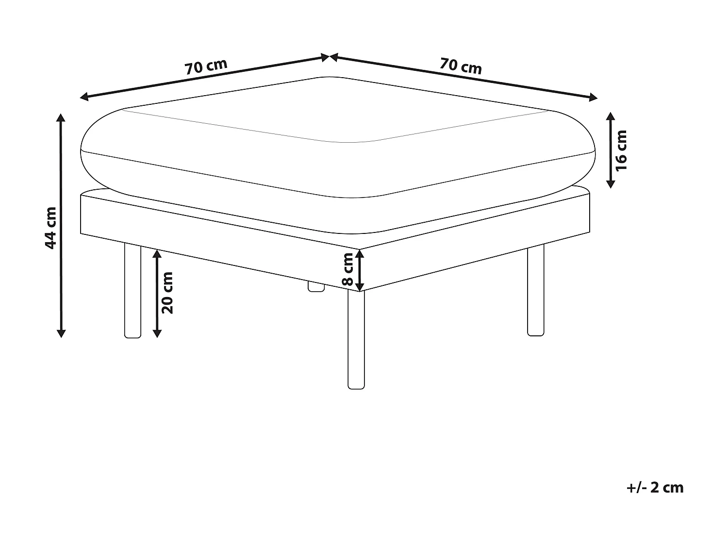 Ottoman VINTERBRO Velours Beige