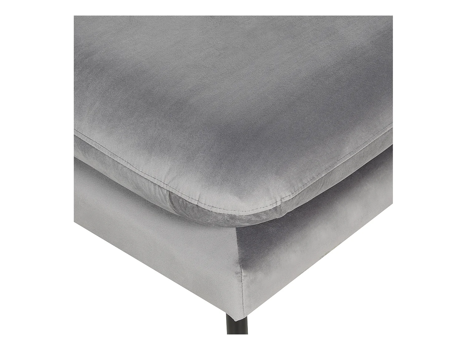 Ottomaan VINTERBRO Fluweel Grijs