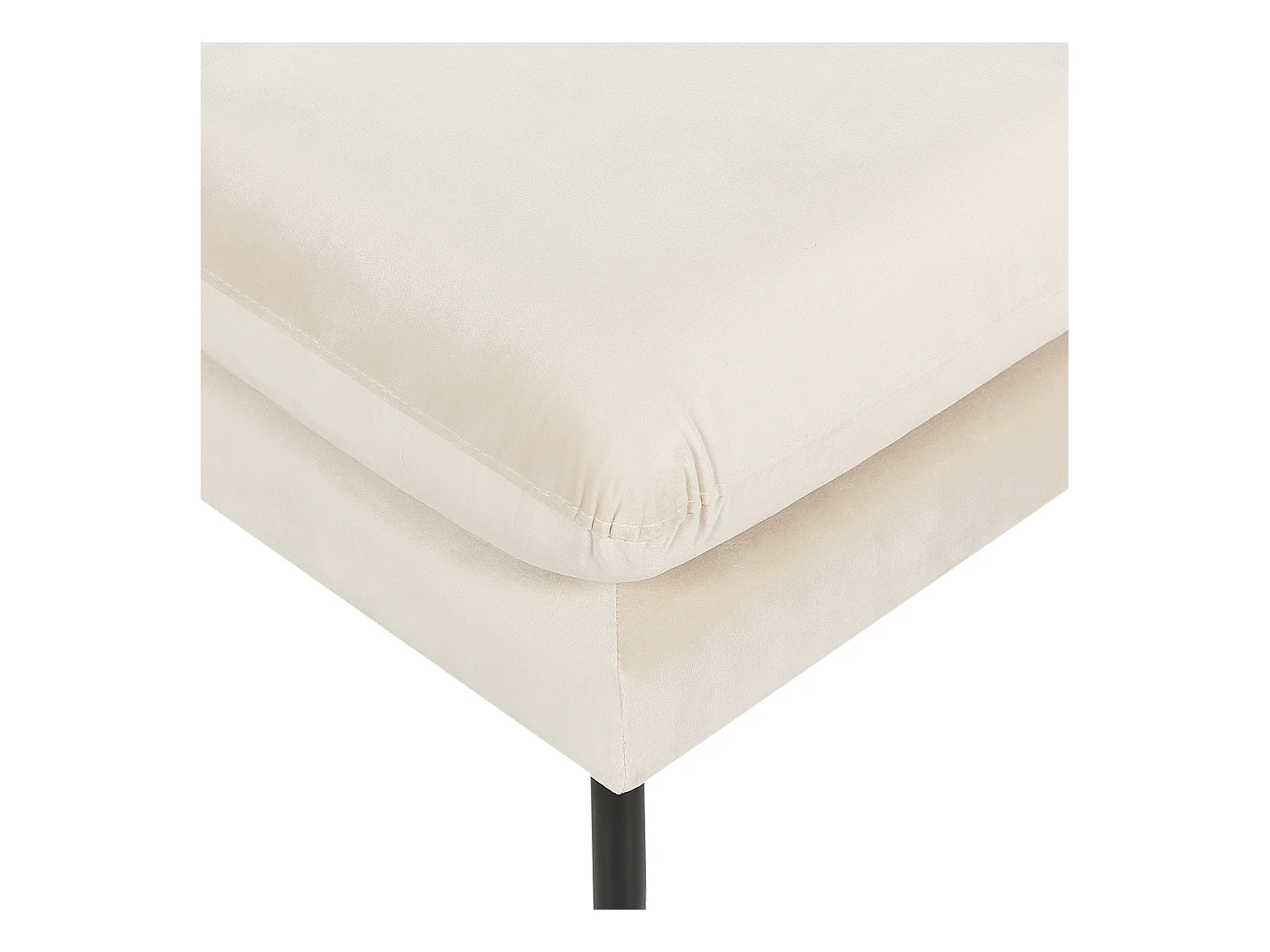Ottoman VINTERBRO Velours Beige clair