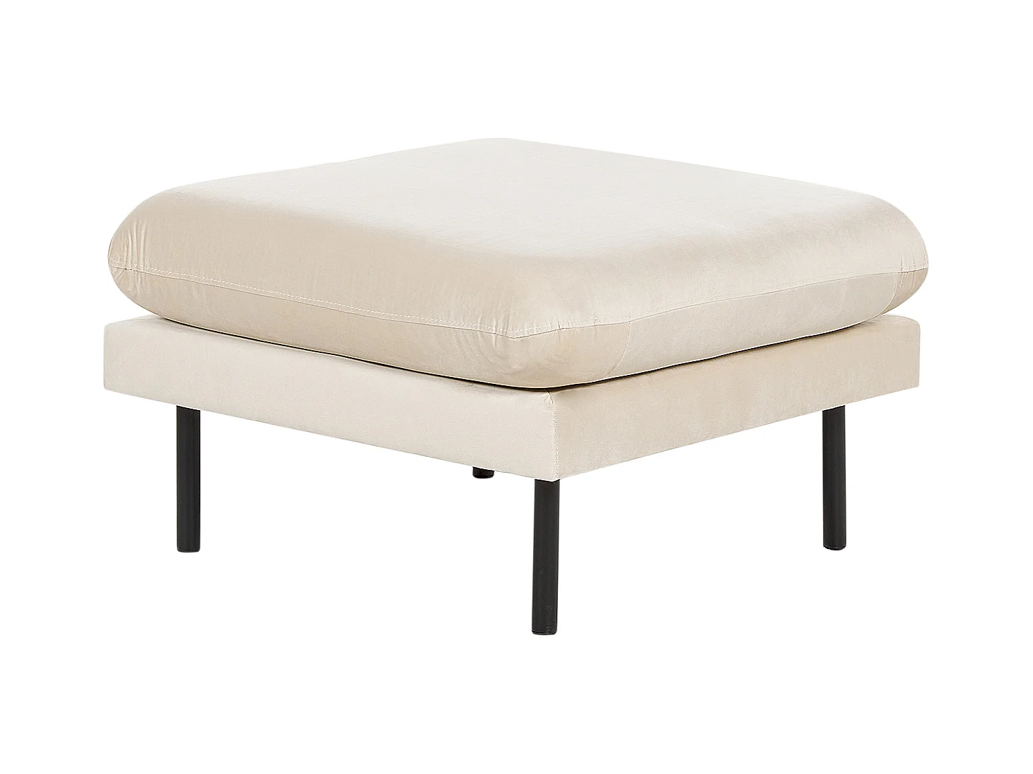 Ottomane VINTERBRO Samtstoff Hellbeige
