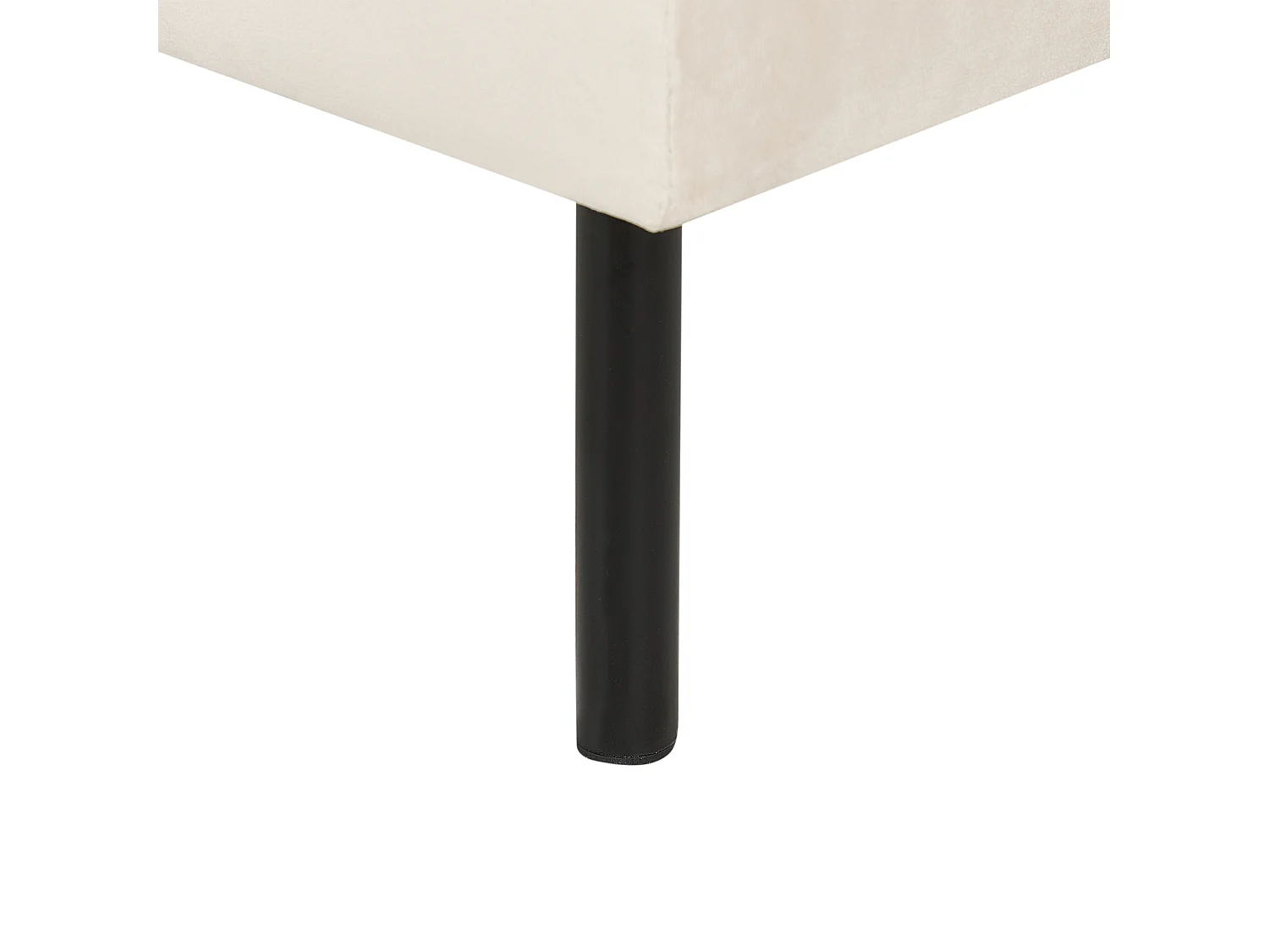 Fotpall VINTERBRO Sammet Ljusbeige