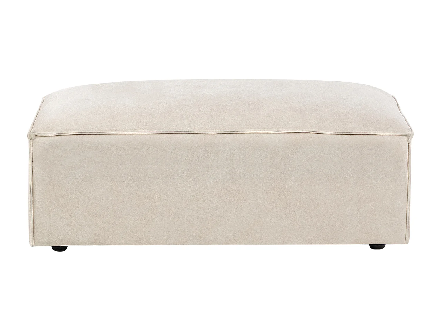 Ottoman HELLNAR Velours Beige clair