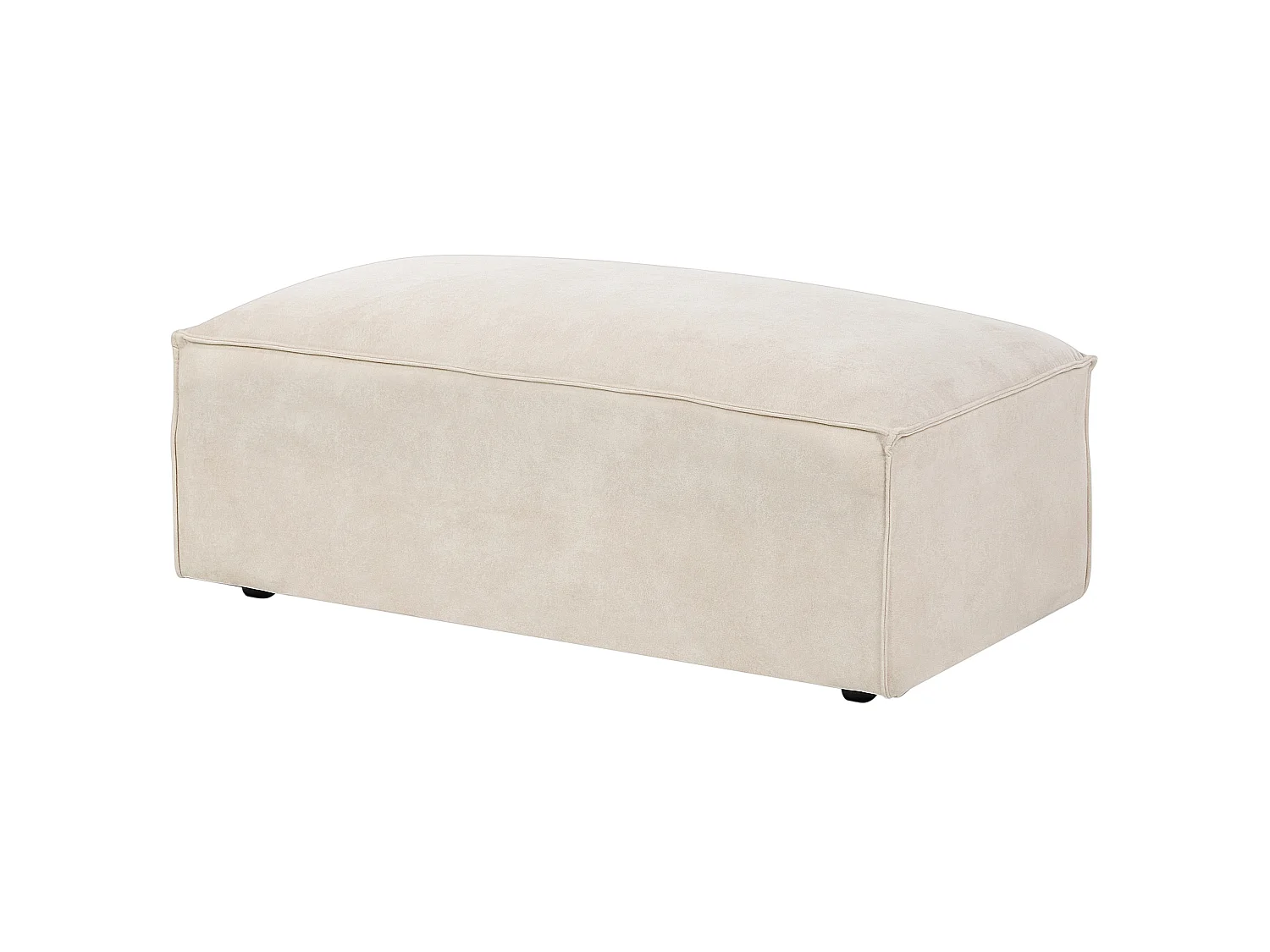 Ottomana HELLNAR Velluto Beige chiaro