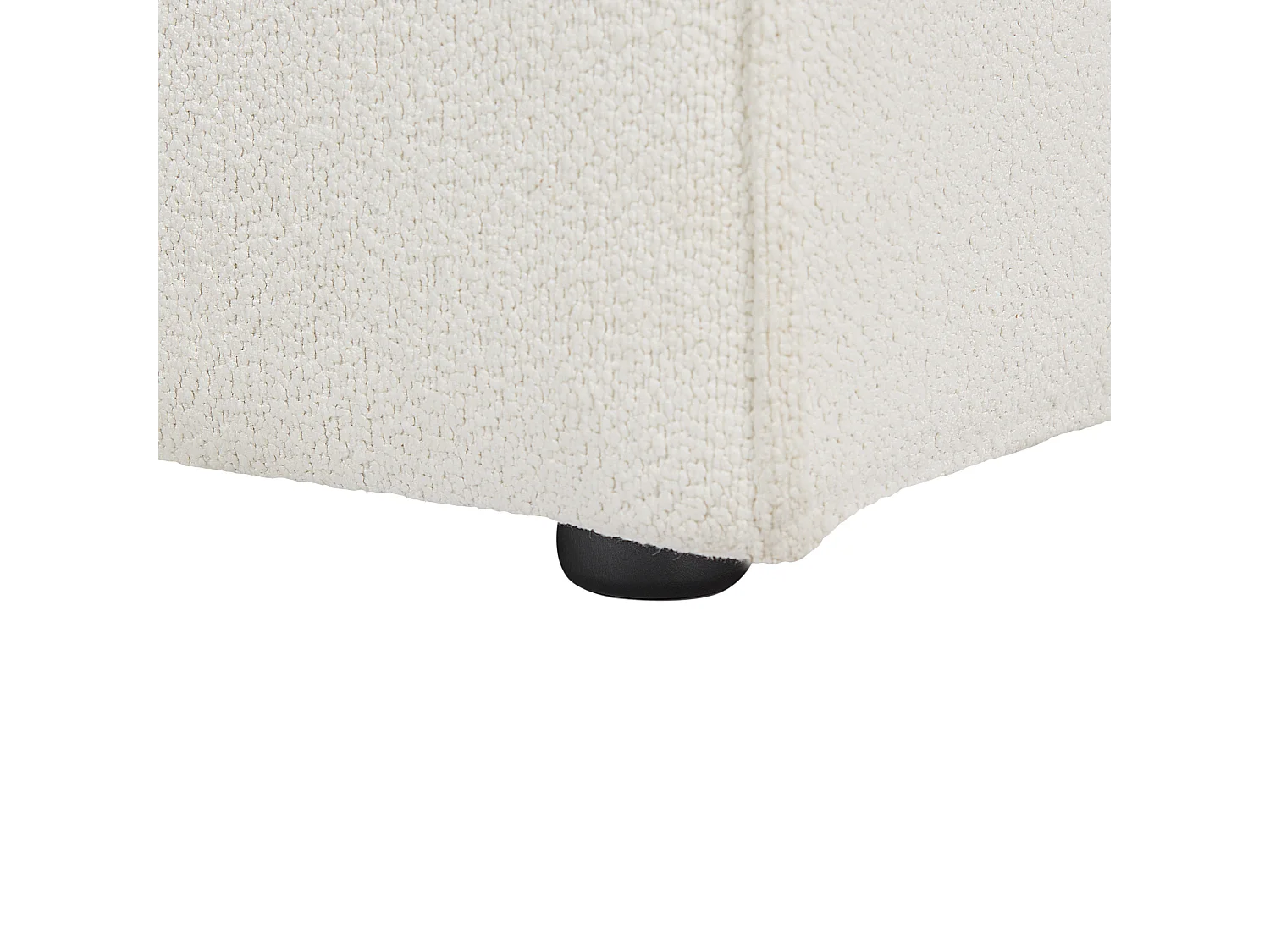 Ottomana HELLNAR Bouclé Bianco sporco