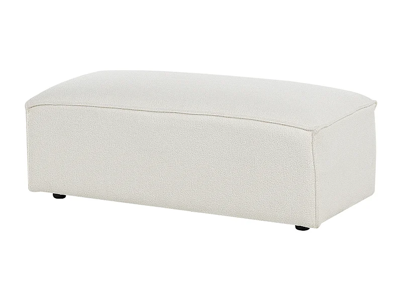Ottomana HELLNAR Bouclé Bianco sporco