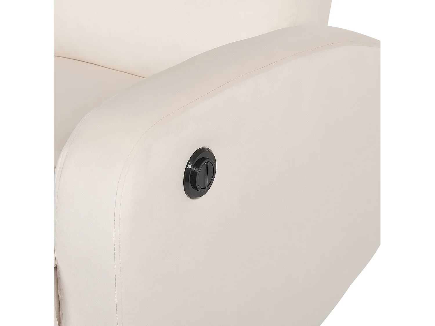 Elektrischer Fernsehsessel VERDAL Samtstoff Cremeweiss