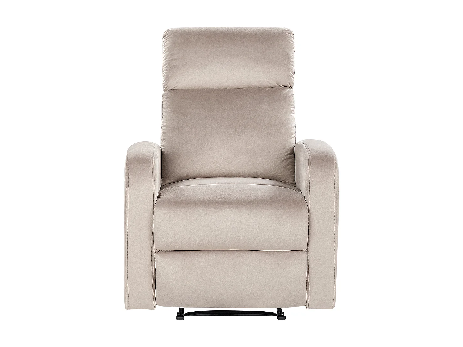 Fauteuil inclinable électrique VERDAL Repose-pieds inclus Velours Taupe