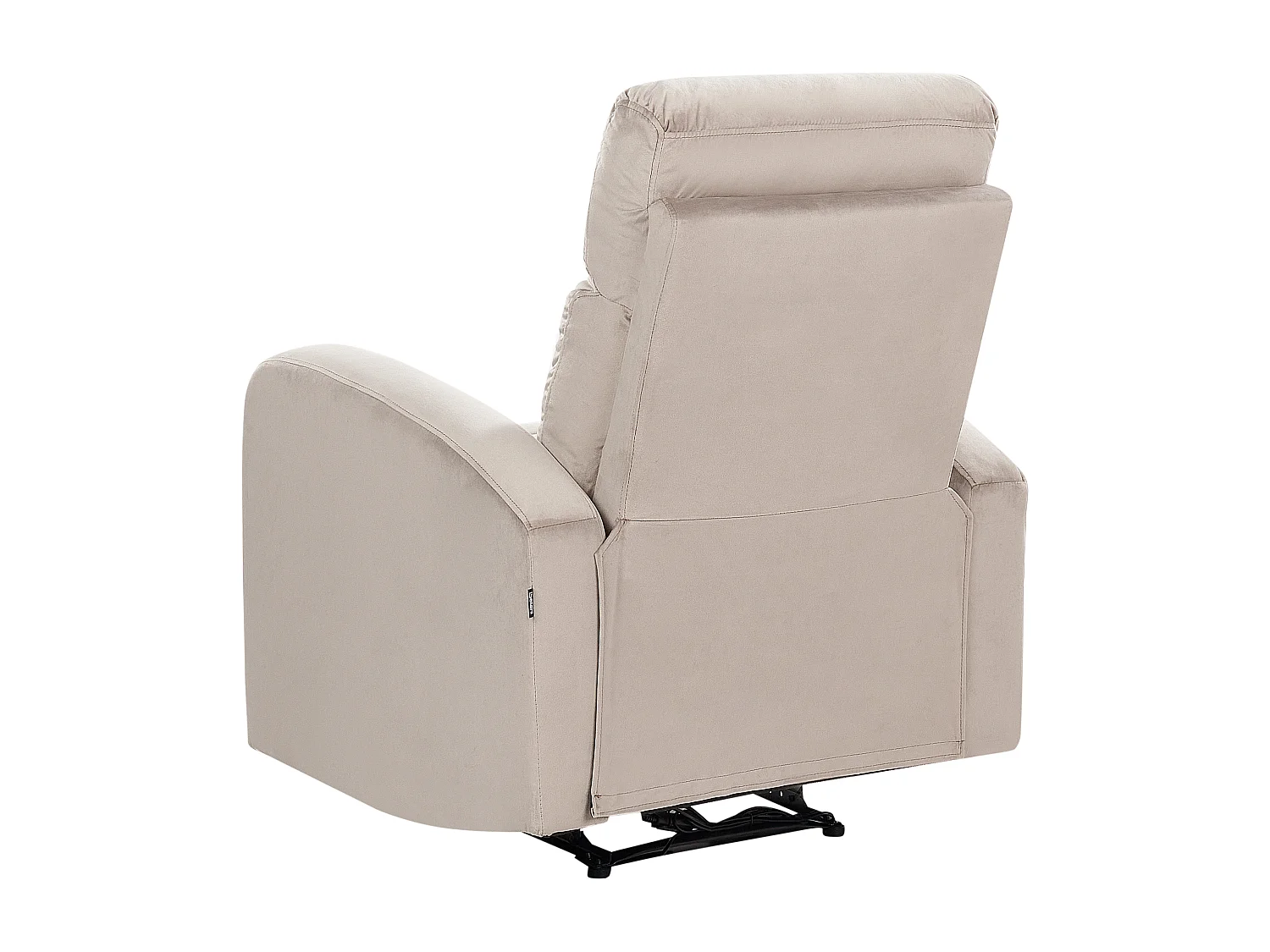Fauteuil inclinable électrique VERDAL Repose-pieds inclus Velours Taupe