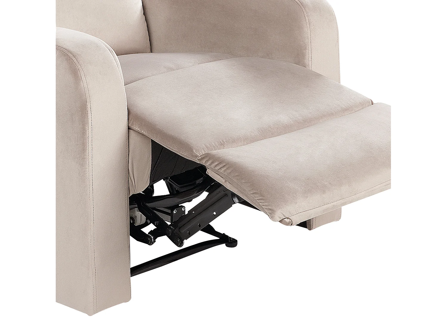 Fauteuil inclinable électrique VERDAL Repose-pieds inclus Velours Taupe