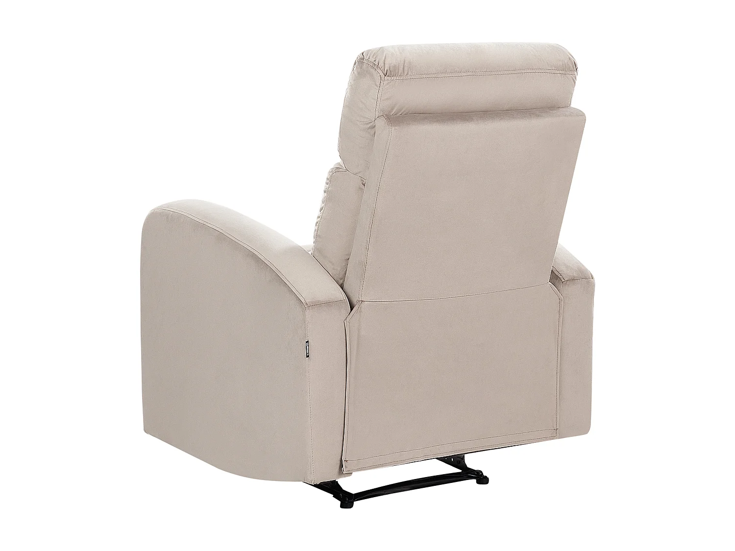 Fauteuil inclinable VERDAL Repose-pieds inclus Velours Taupe