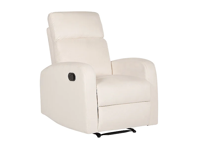 Sedia reclinabile VERDAL Velluto Bianco sporco