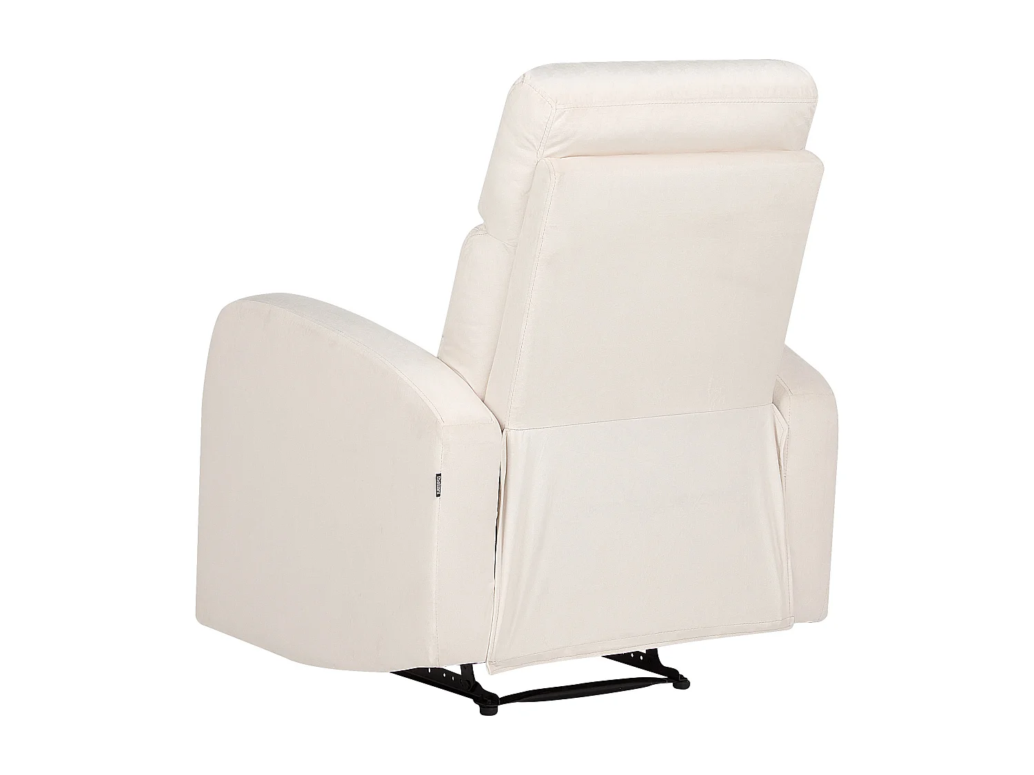 Fauteuil inclinable VERDAL Repose-pieds inclus Velours Blanc cassé
