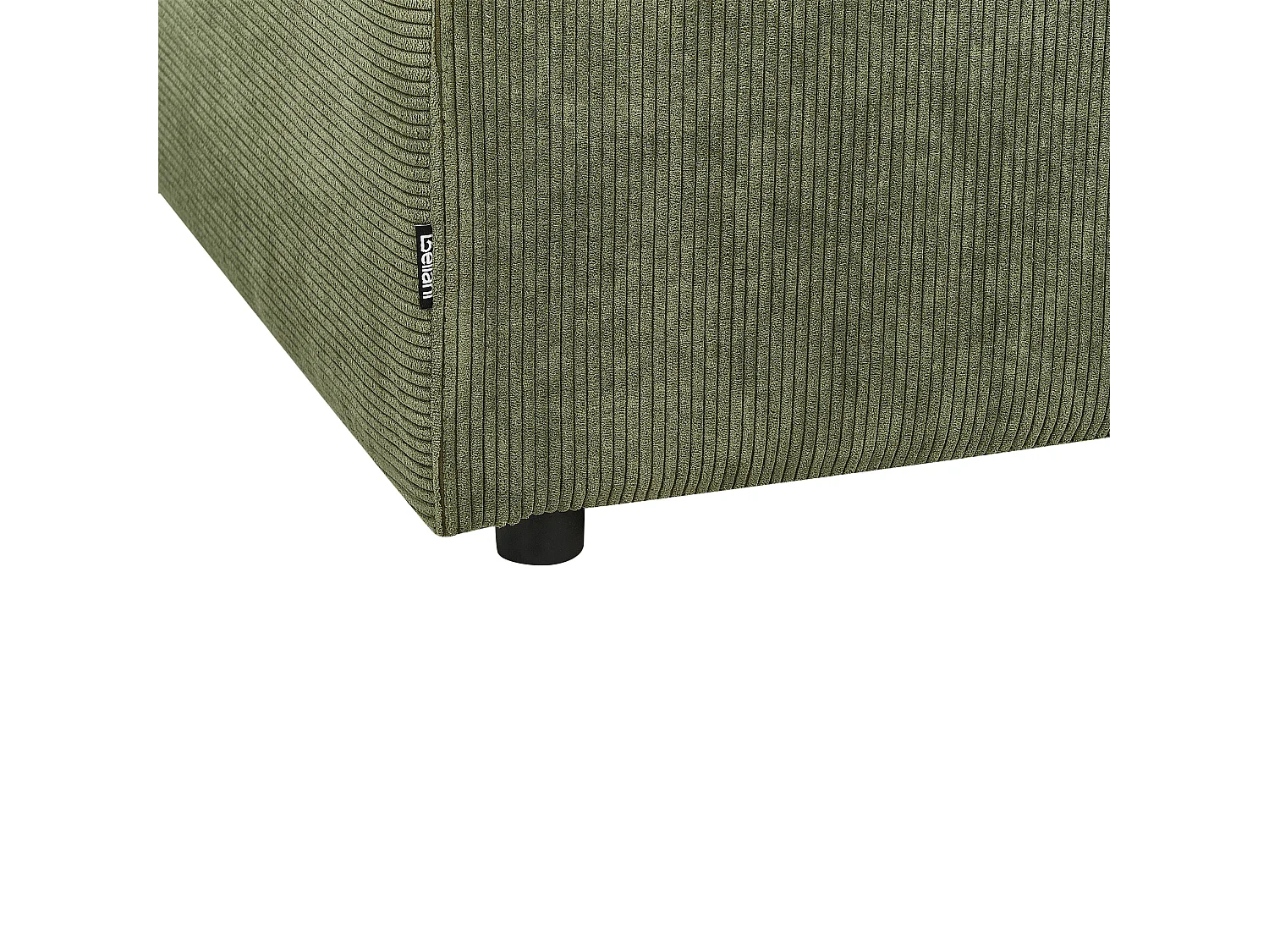 Ottoman FALSTERBO Velours côtelé Vert