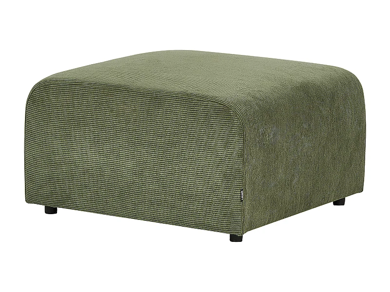 Ottoman FALSTERBO Velours côtelé Vert