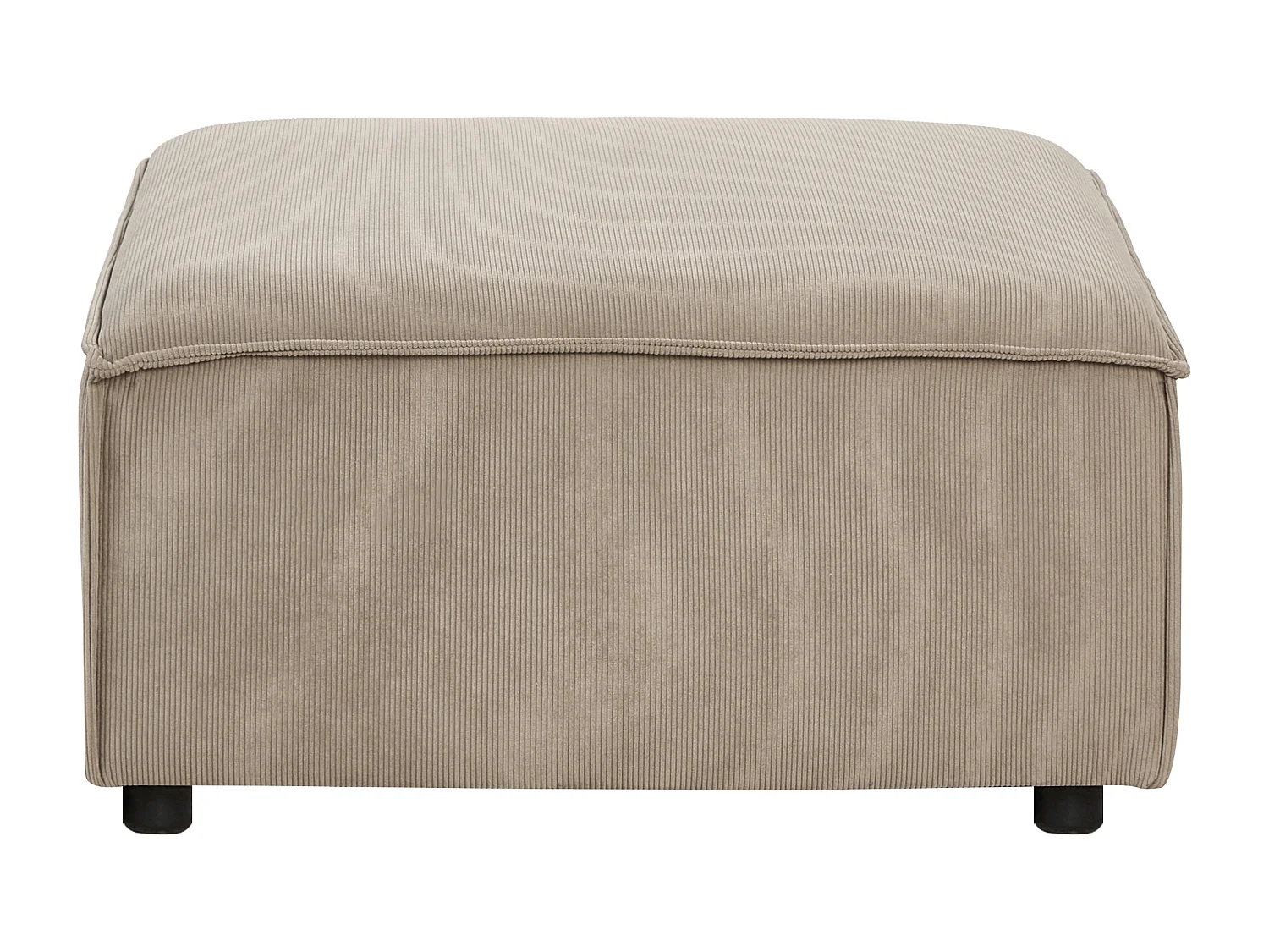 Ottoman ARDAL Velours côtelé Marron clair