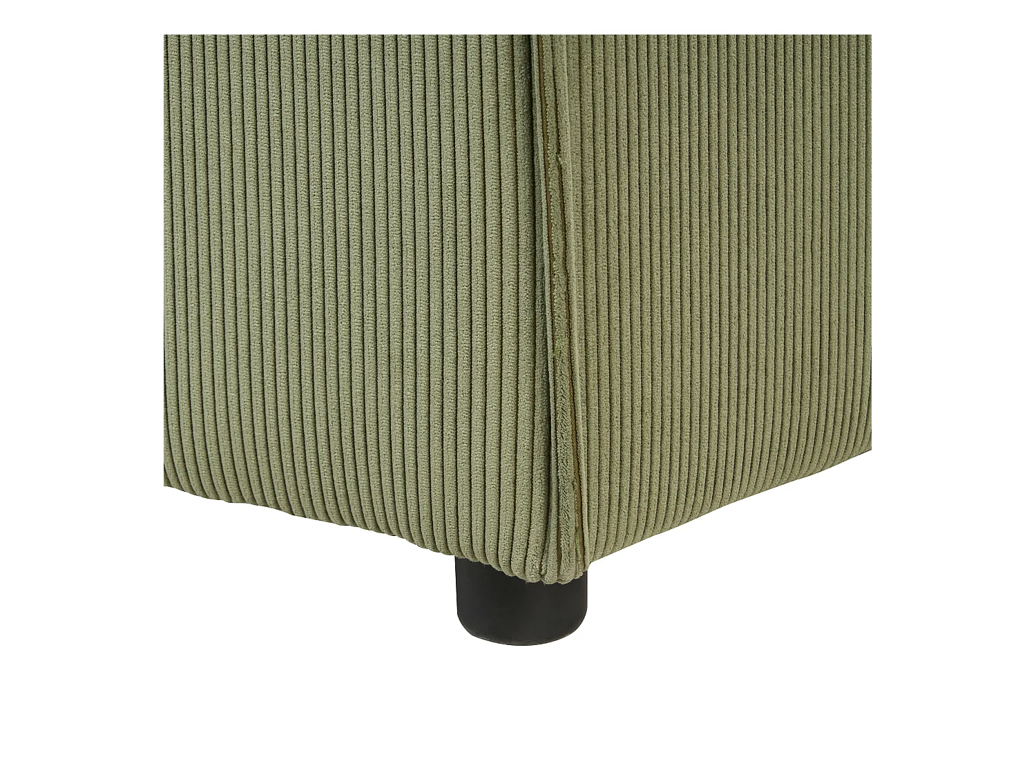Ottoman ARDAL Velours côtelé Vert
