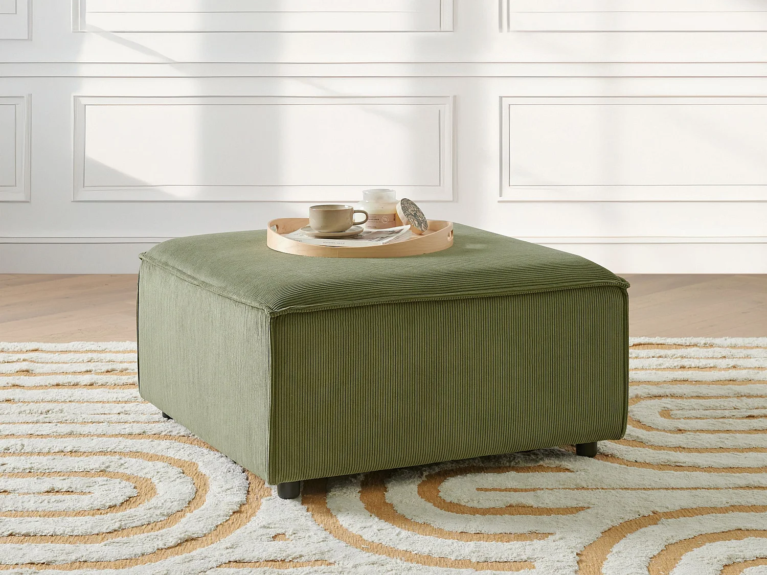 Ottomaan ARDAL Corduroy Groen