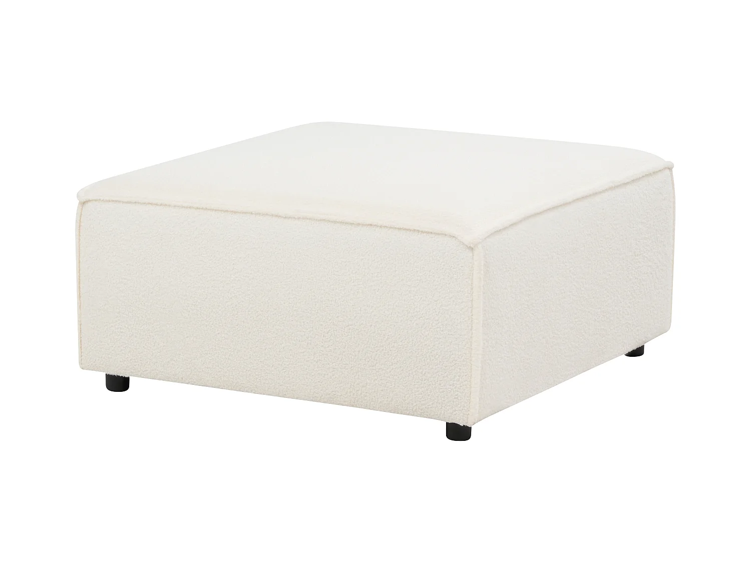 Ottomana APRICA Bouclé Bianco