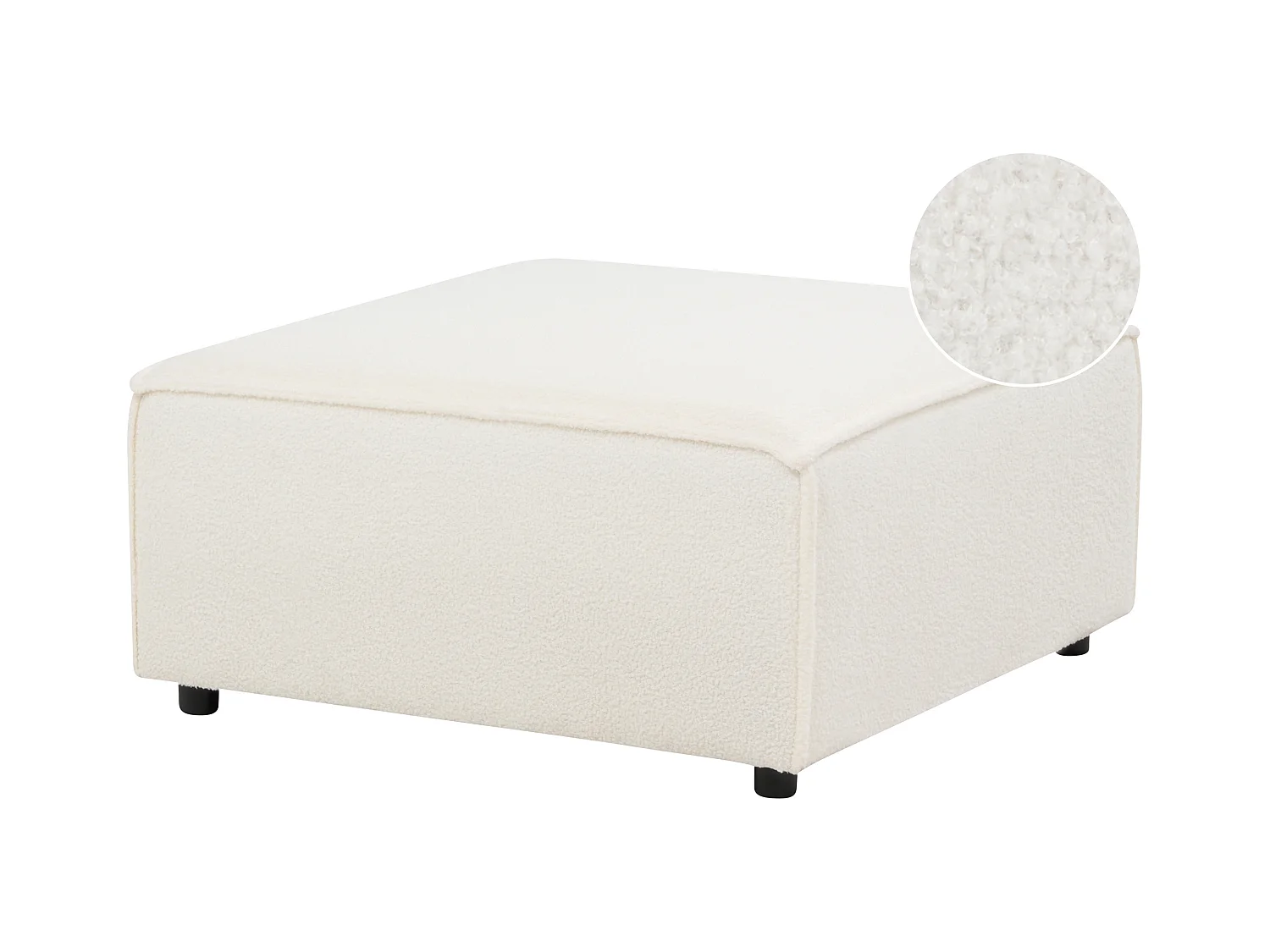 Ottoman ARDAL Bouclé Blanc cassé