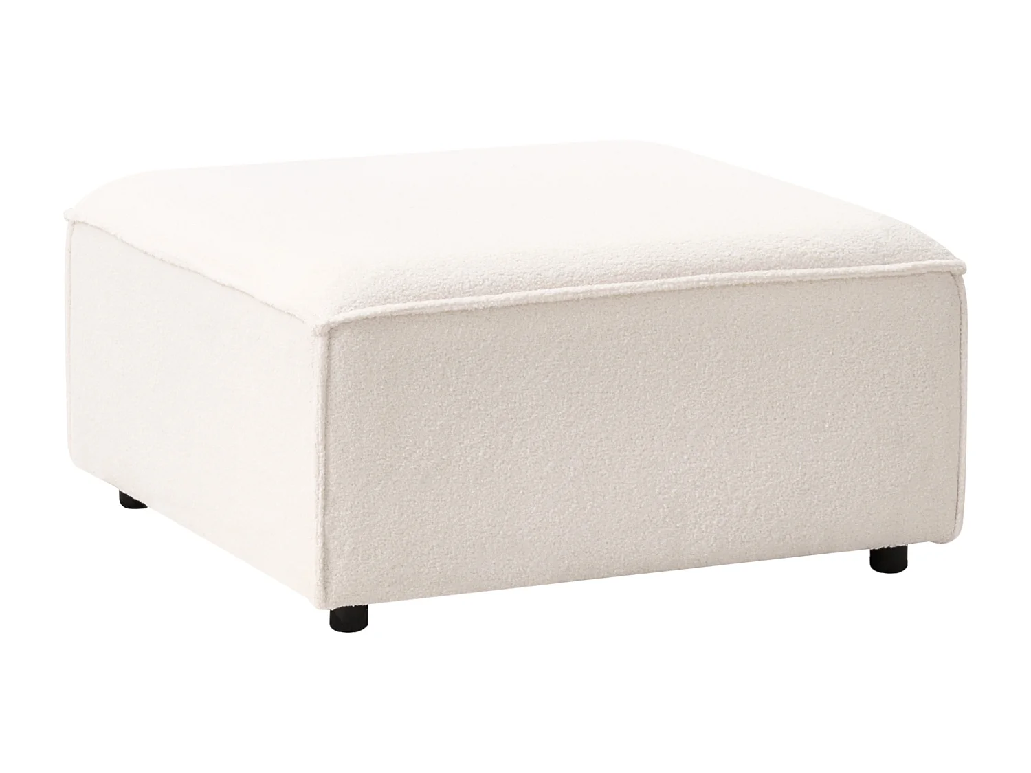 Ottoman ARDAL Bouclé Blanc cassé