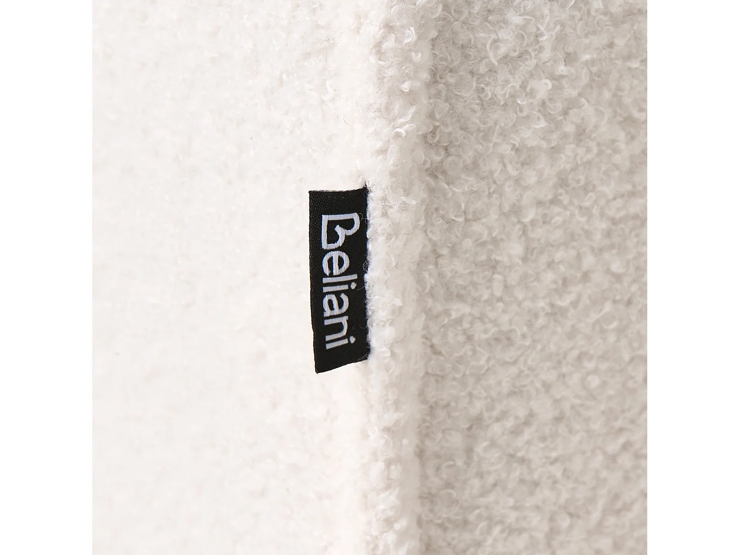 Ottomane Bouclé weiß quadratisch Fußhocker mit niedrigen Beinen modern Aprica