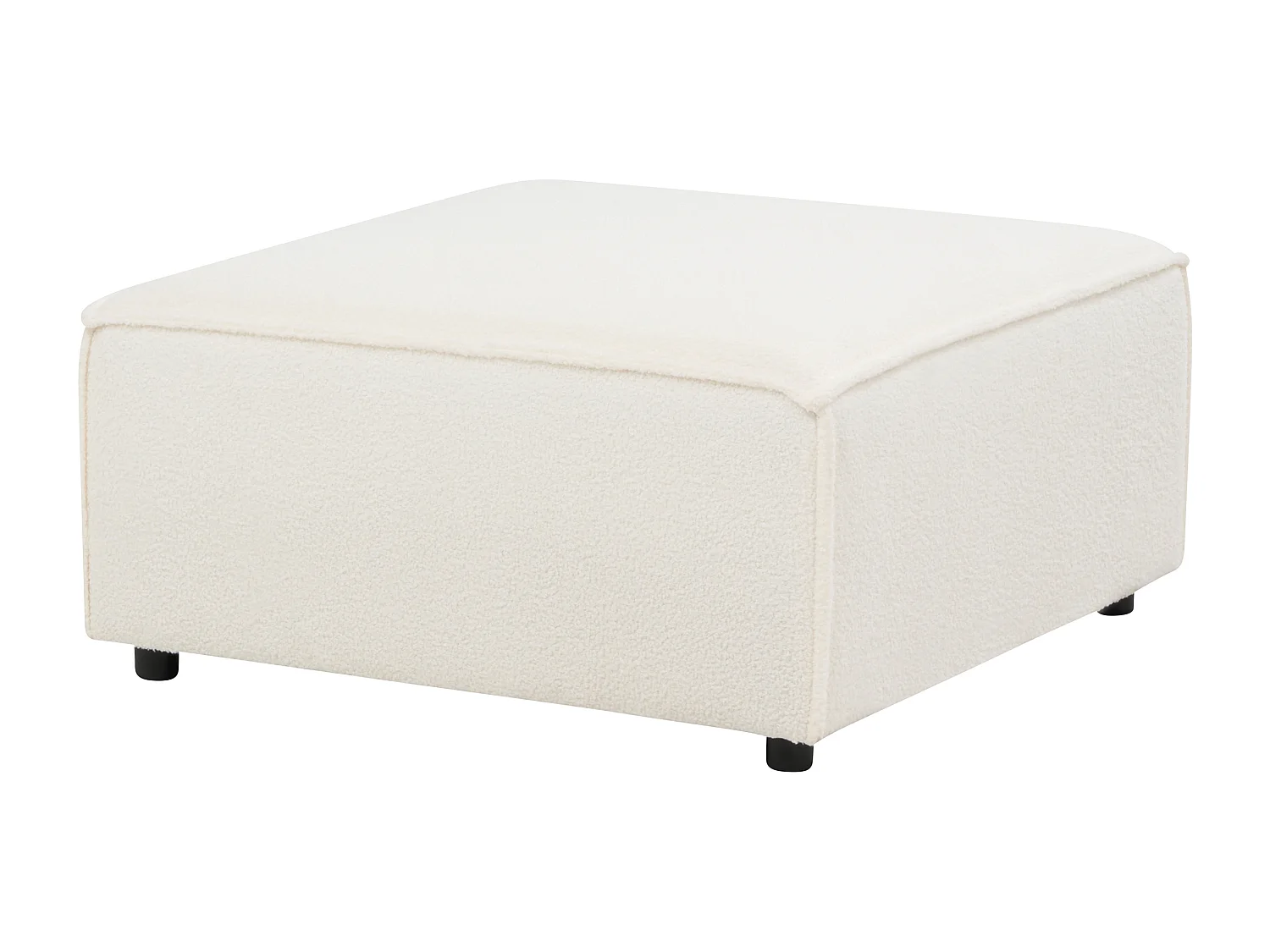 Ottoman ARDAL Bouclé Blanc cassé