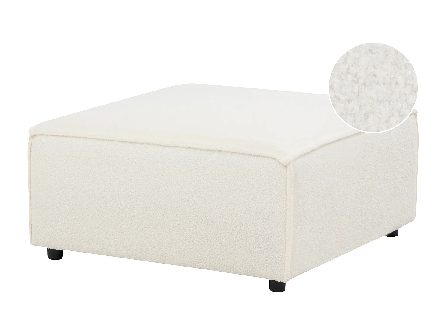 Ottoman ARDAL Bouclé Blanc cassé