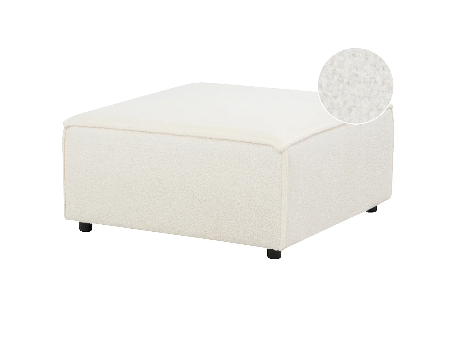 Ottomane APRICA Bouclé Weiss
