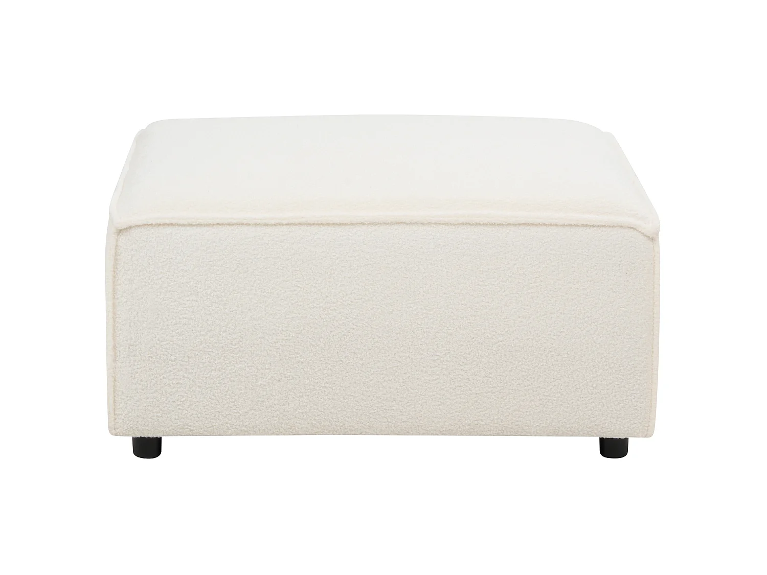 Ottomane APRICA Bouclé Weiss