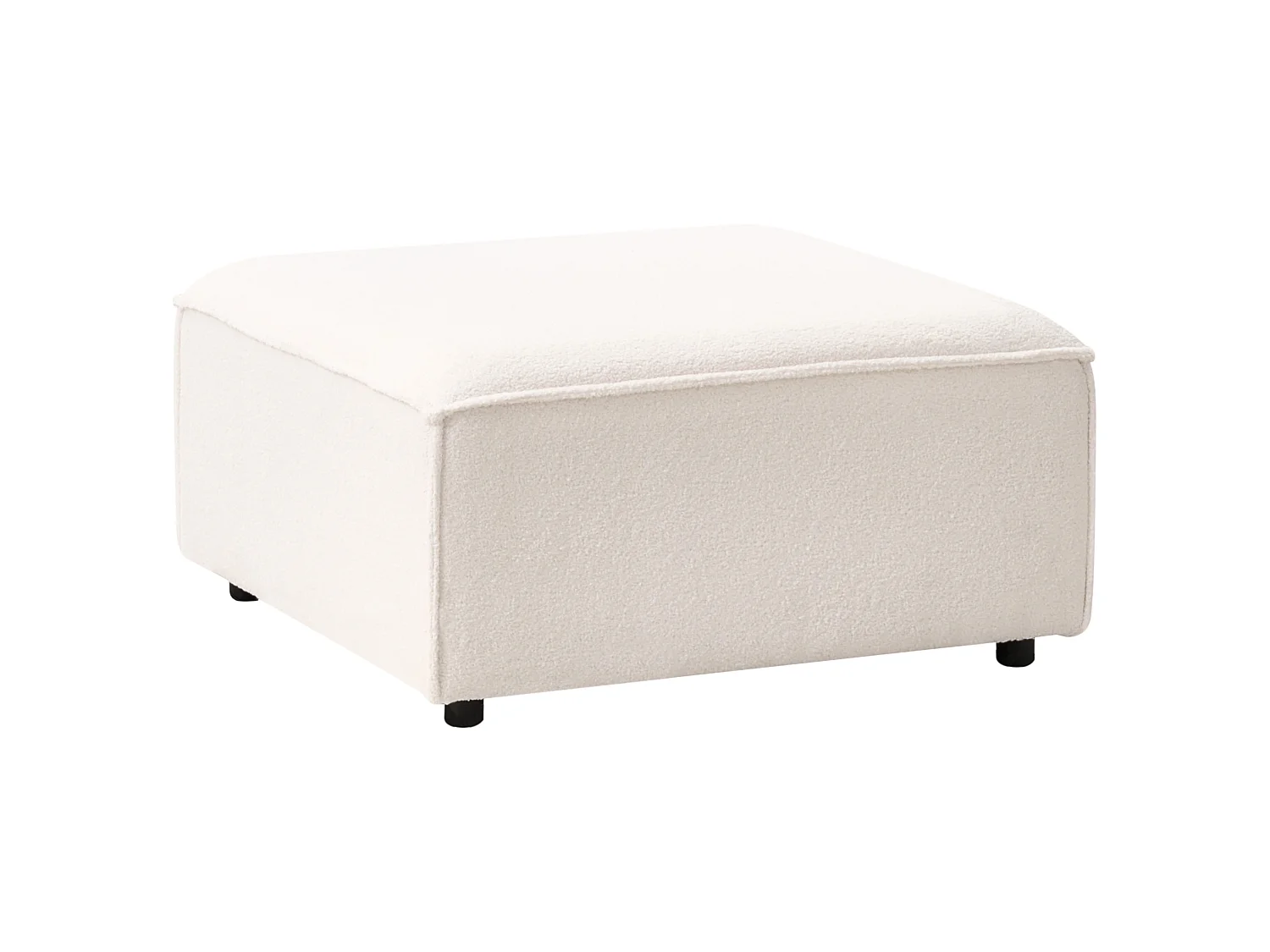 Ottomane APRICA Bouclé Weiss