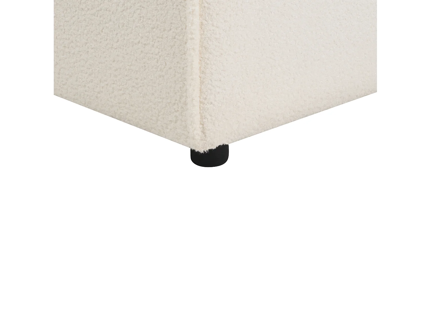 Ottomane APRICA Bouclé Weiss