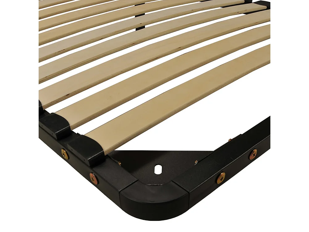 Sommier Métal RENO22 140x200 + 1 pied amovible / Noir