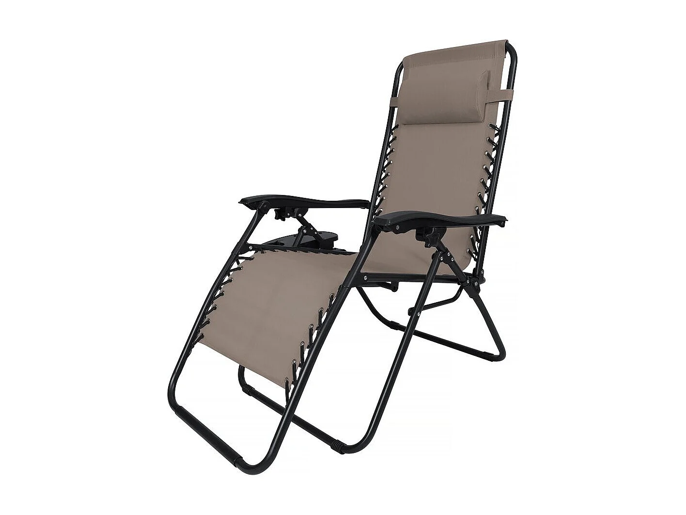 Sedia a sdraio da giardino relax "Sintra" - Taupe, confortevole e resistente alle intemperie