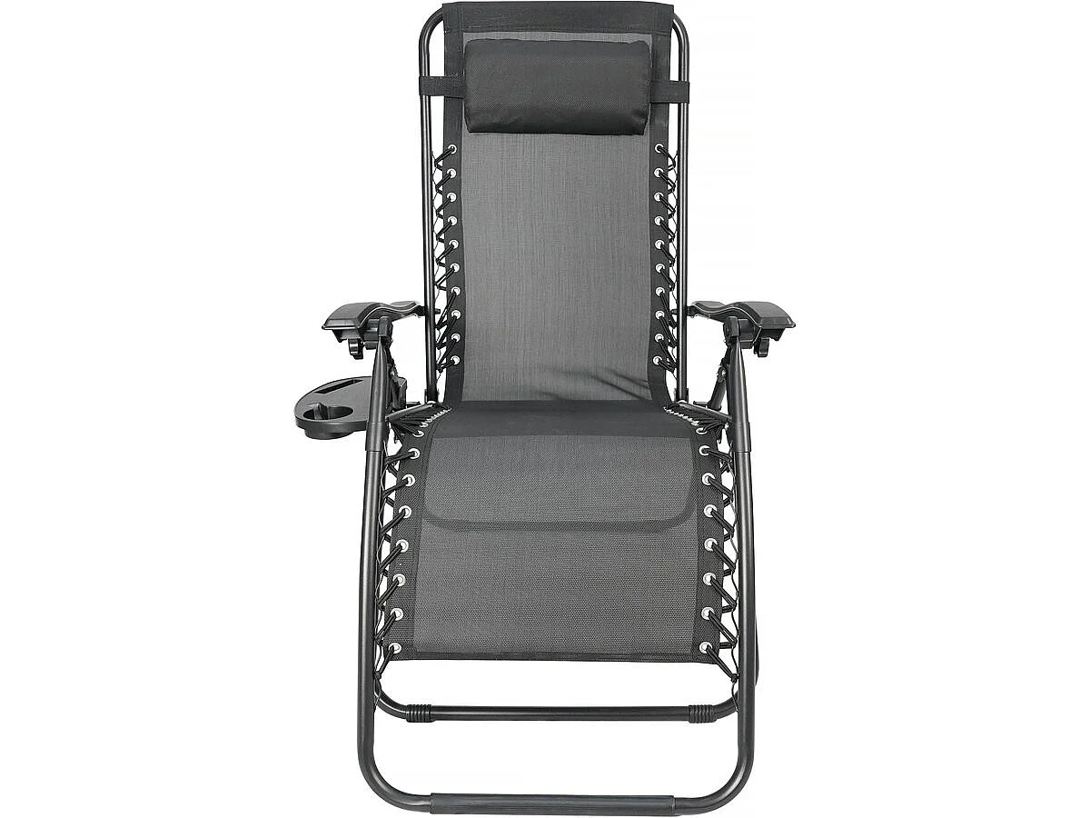 Fauteuil de jardin relax zéro gravité "Sintra" - Noir