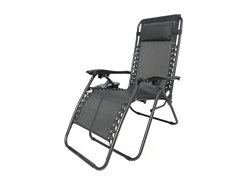 Fauteuil de jardin relax zéro gravité "Sintra" - Noir