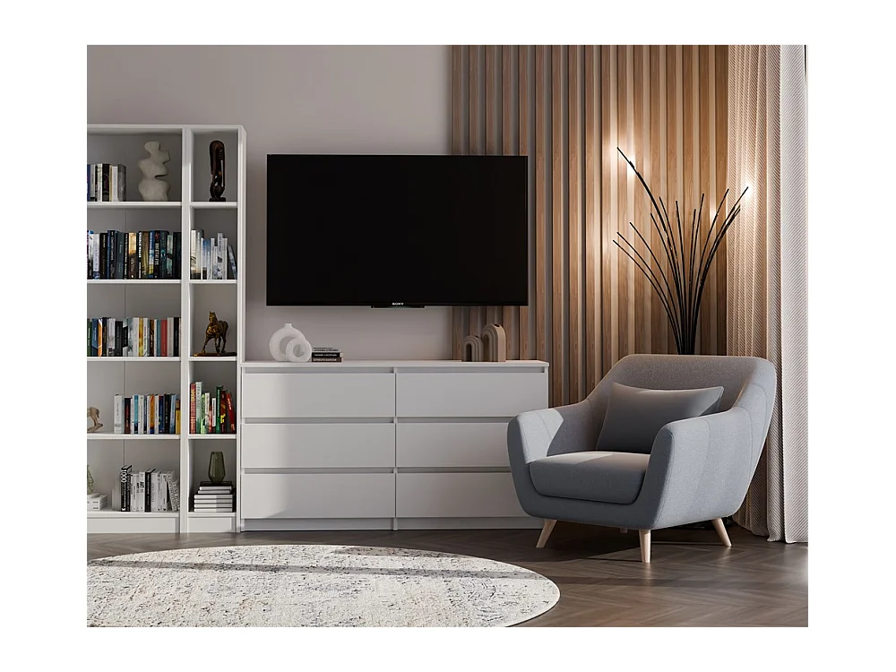 Regał R25 | Biały | 25x30x182 |  Regał Wąski Do Biura/Pokoju