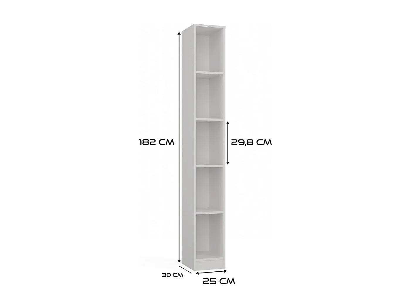 ONYX - Etagère pour livres ou décoration - 182x25x30