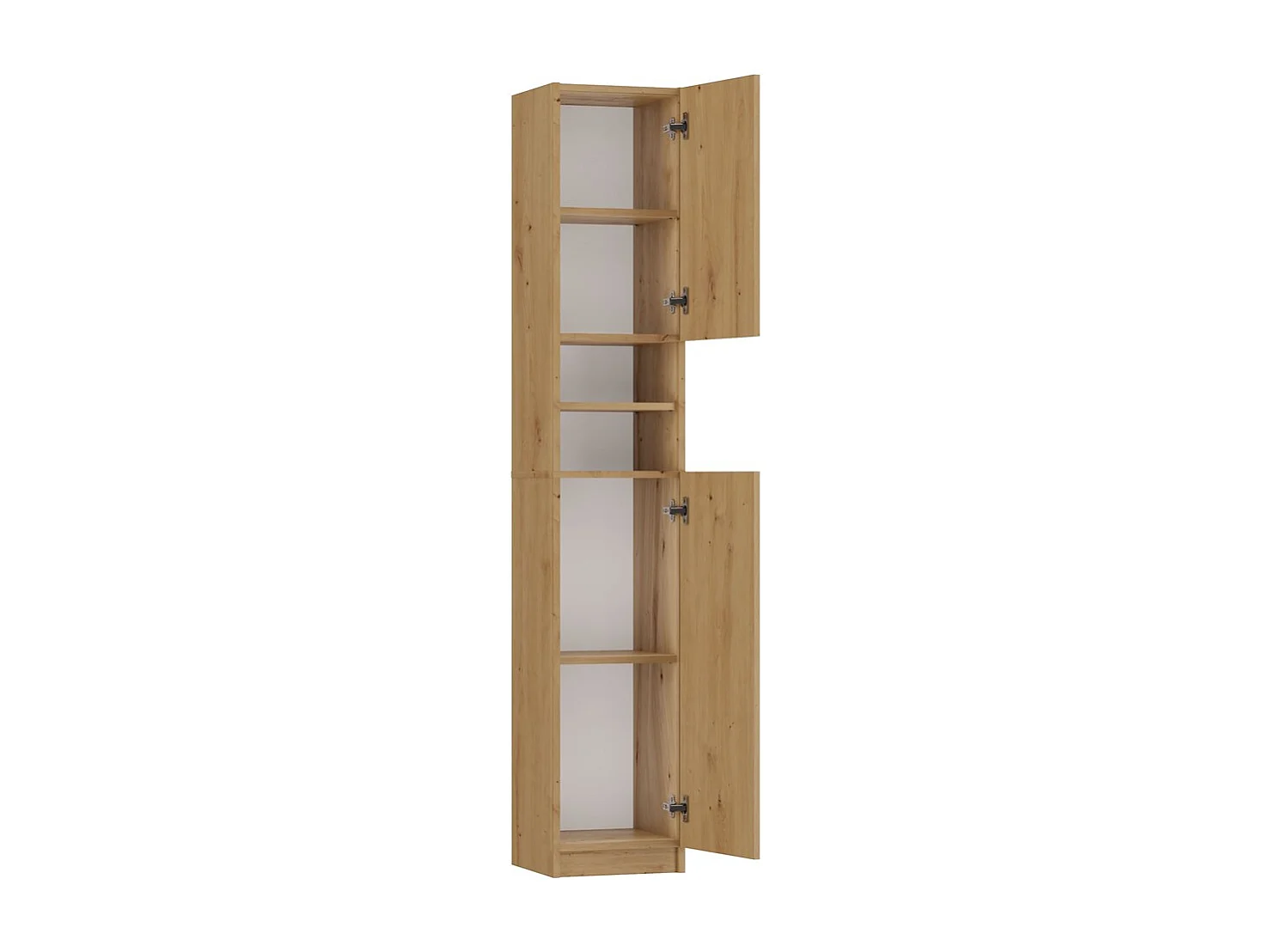 MARELLO - Colonne de salle de bain style moderne - 183x32x30 - 2 portes+étagères - Artisan