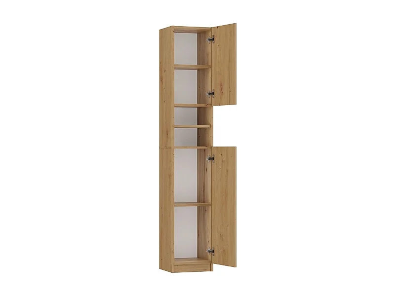 MARELLO - Colonne de salle de bain style moderne - 183x32x30 - 2 portes+étagères - Artisan