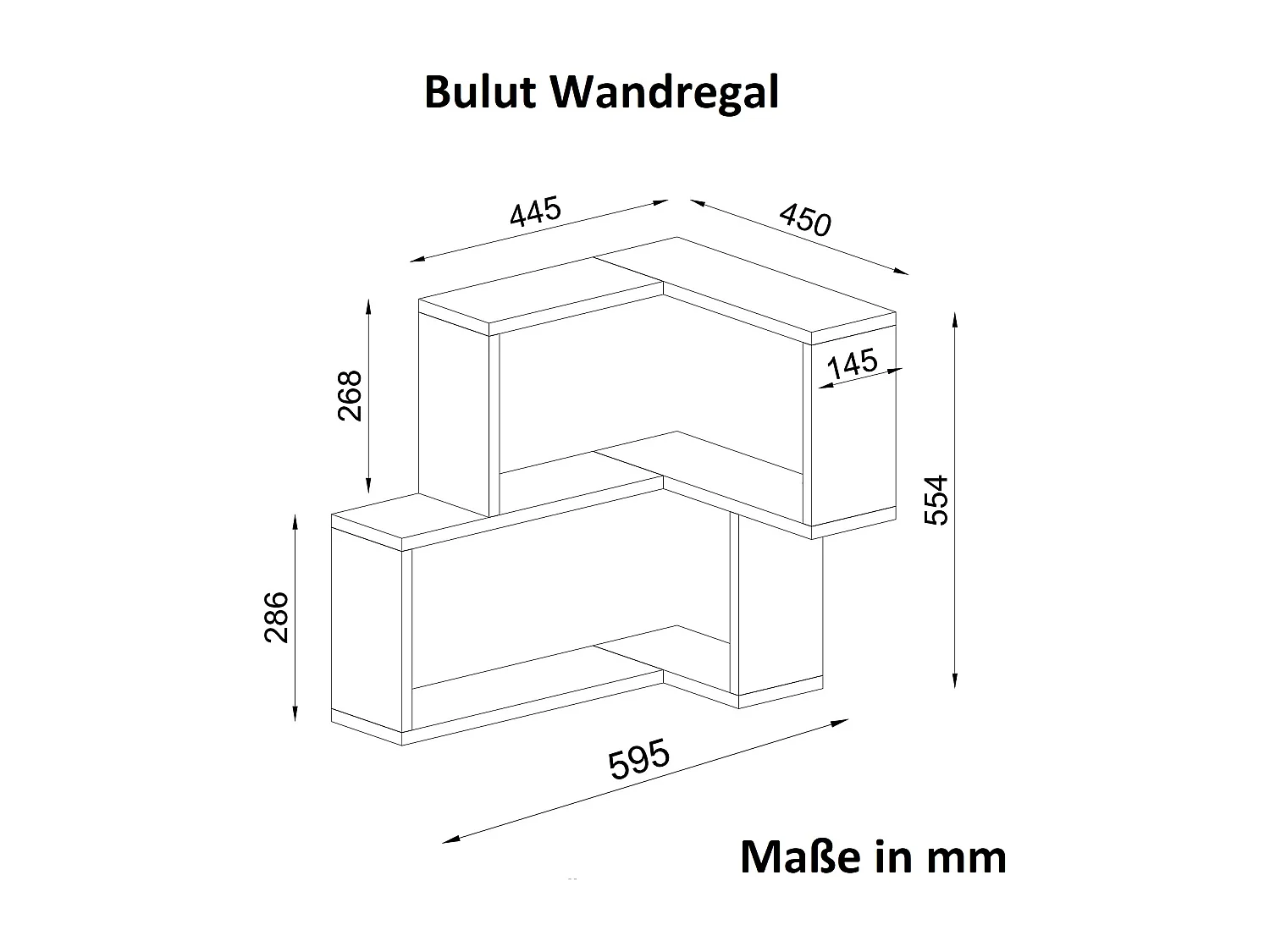 Wandregal Eckregal  Bulut Weiß