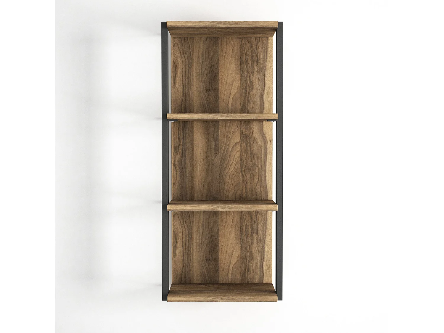 Wandregal Lost mit Metallrahmen Walnuss