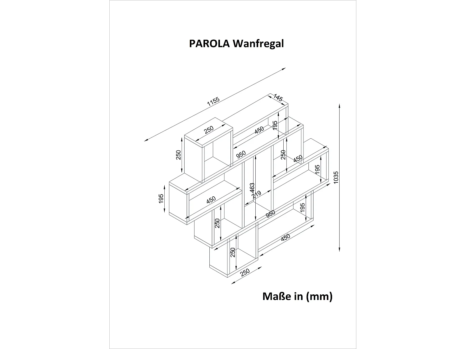 Wandregal Parola Weiß