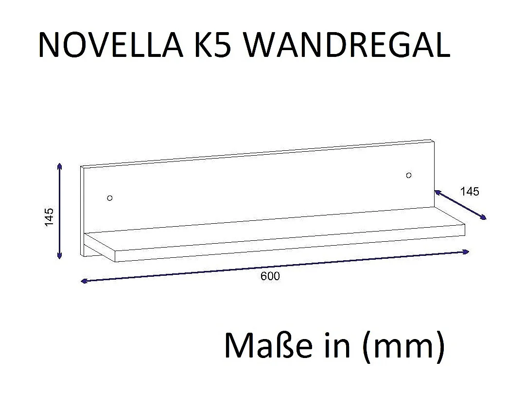 Wandregal Novella K5 Weiß