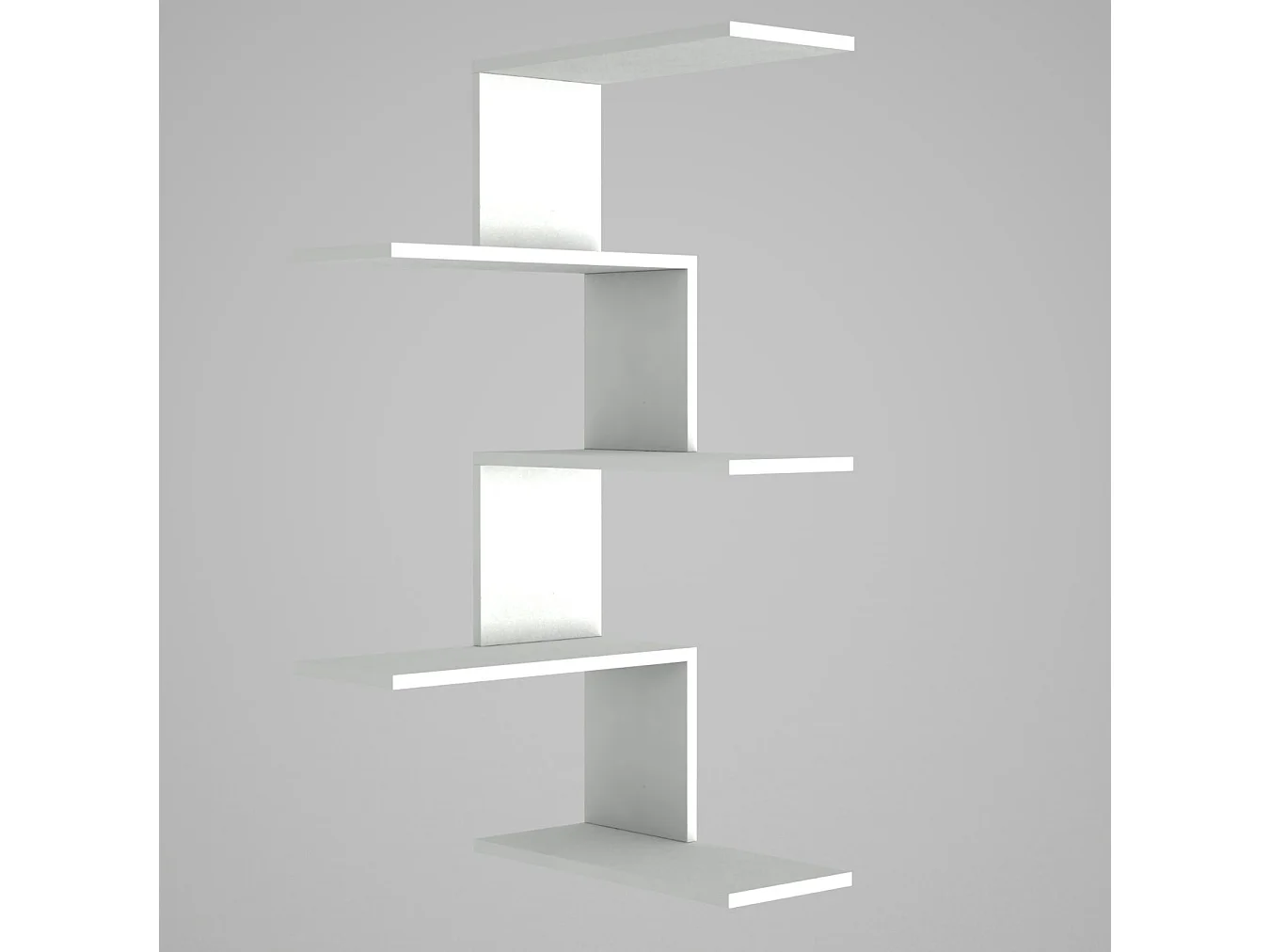 Wandregal Eckregal  Caniko Weiß