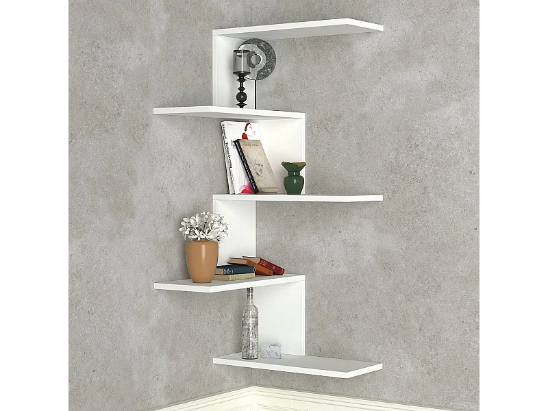 Wandregal Eckregal  Caniko Weiß