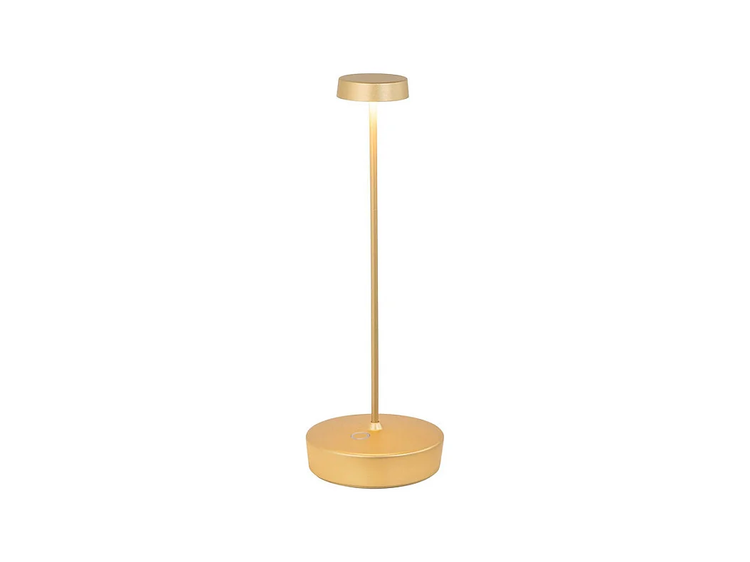 Swap Mattgoldene LED-Tischlampe, wiederaufladbar und dimmbar, mit einer Akkulaufzeit von bis zu 12 Stunden.