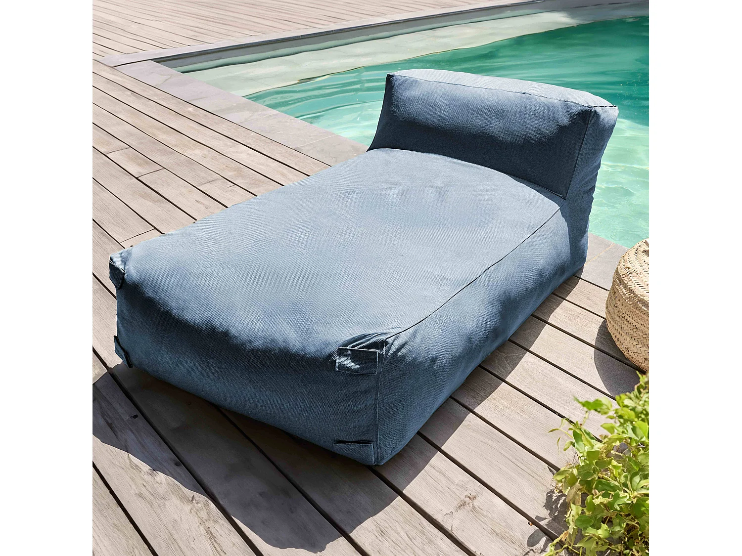 Salon de jardin modulable 3 places bleu pacific - Mixi