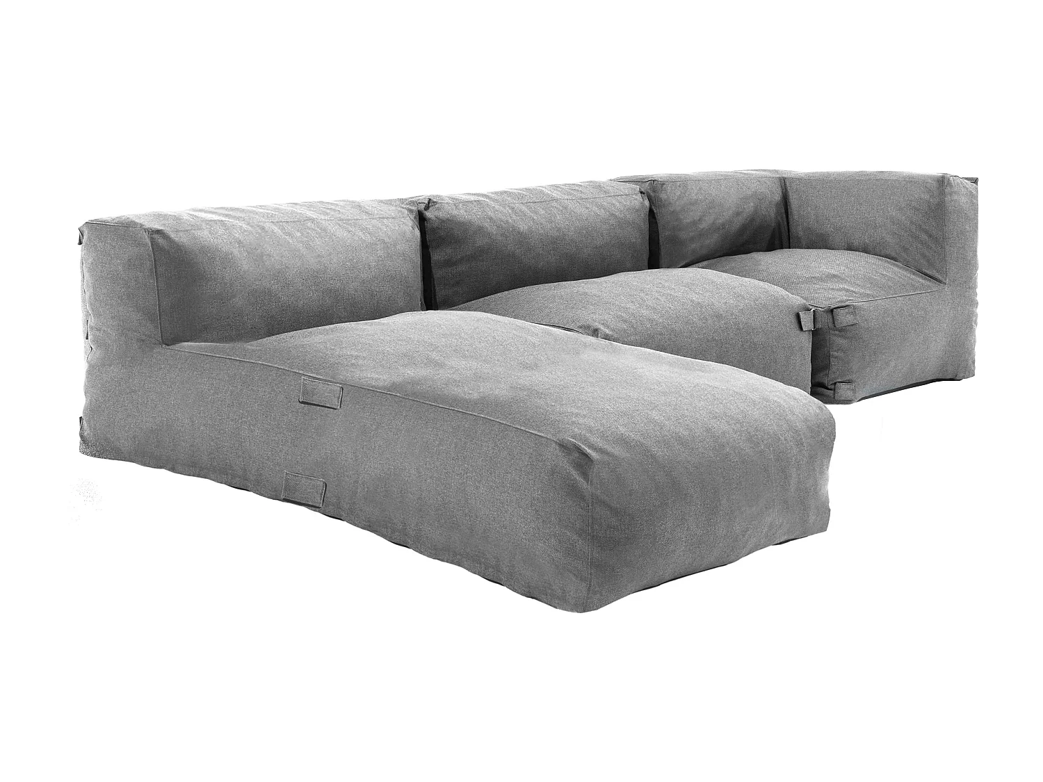 Modulaire tuinset 3 zitplaatsen grijs