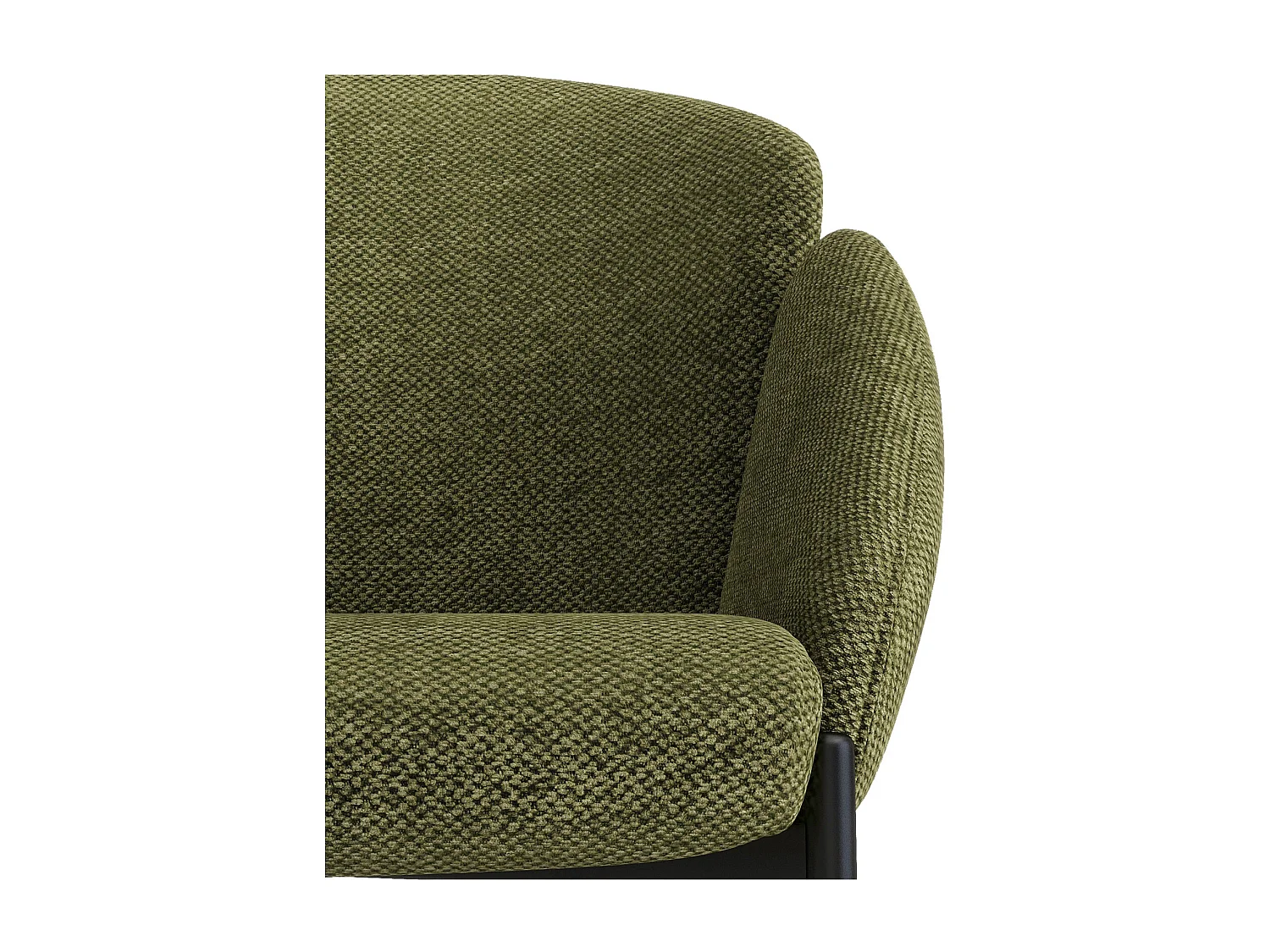 CANDICE-Sedia da bar in tessuto verde (x2)